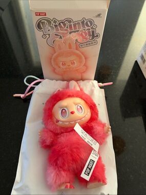 Pop Mart Biginto Peggy Plush Doll – Bright Pink Fuzzy Character